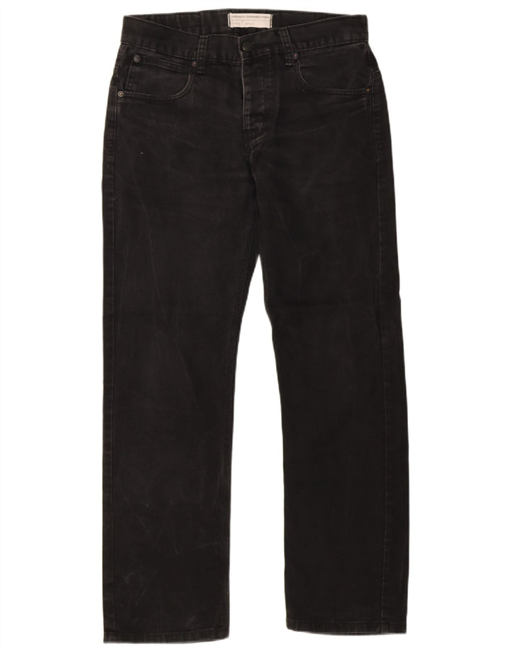 French Connection Jean Droit Coupe Regular Homme W32 L32 Noir Coton