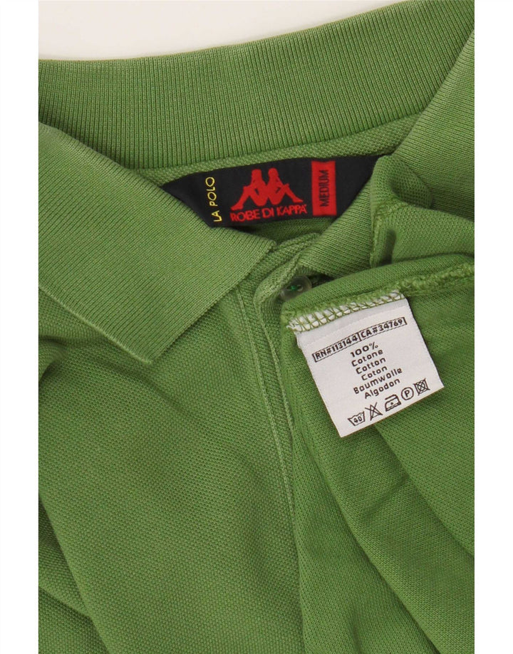 Kappa Polo à Manches Longues Homme Coupe Regular Coton Vert Moyen