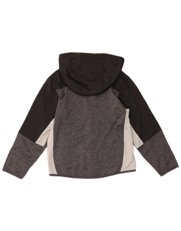 Russell Athletic Pull à capuche zippé pour garçon 10-11 ans Grand colorblock gris