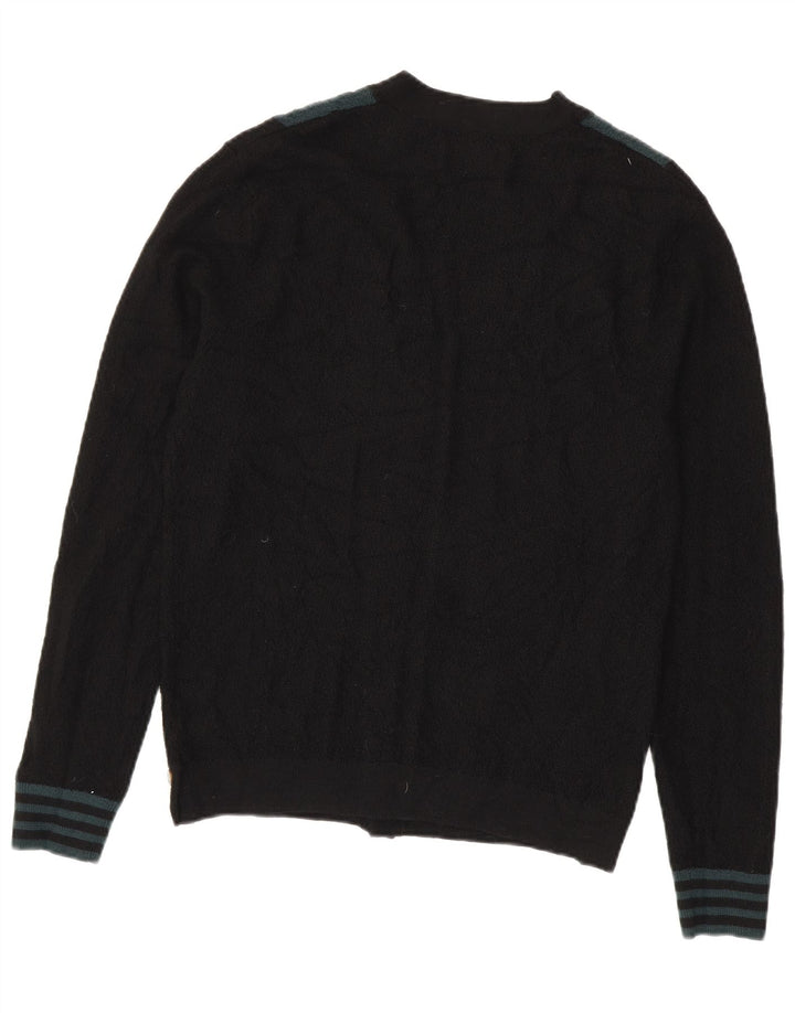 Penguin Cardigan Homme Laine Mérinos Colorblock Noir Moyen