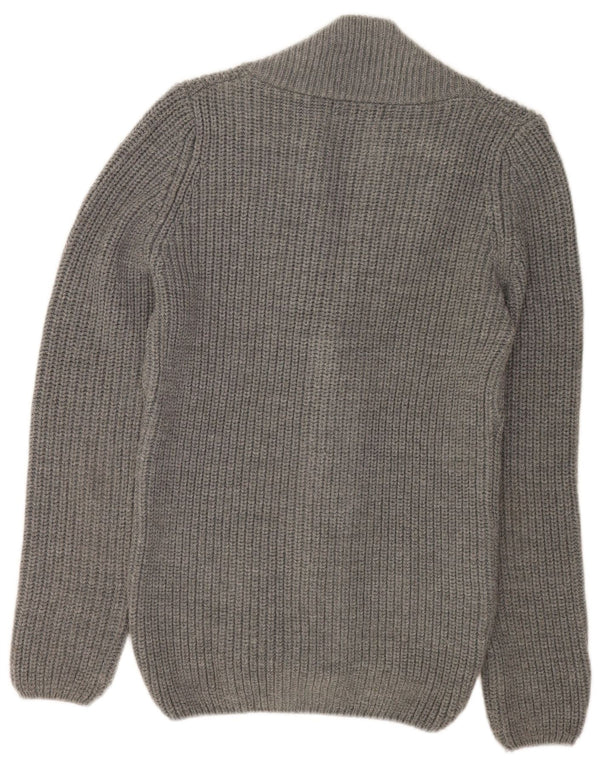 Pull Cardigan Zara Homme Gris Moyen