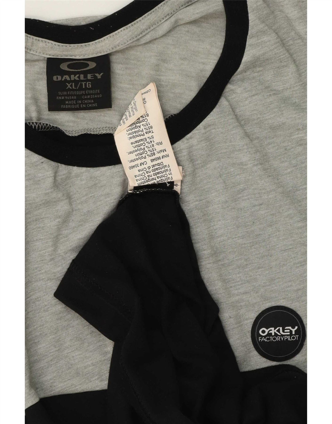 Oakley T-Shirt Homme Top XL Noir Colourblock Polyester