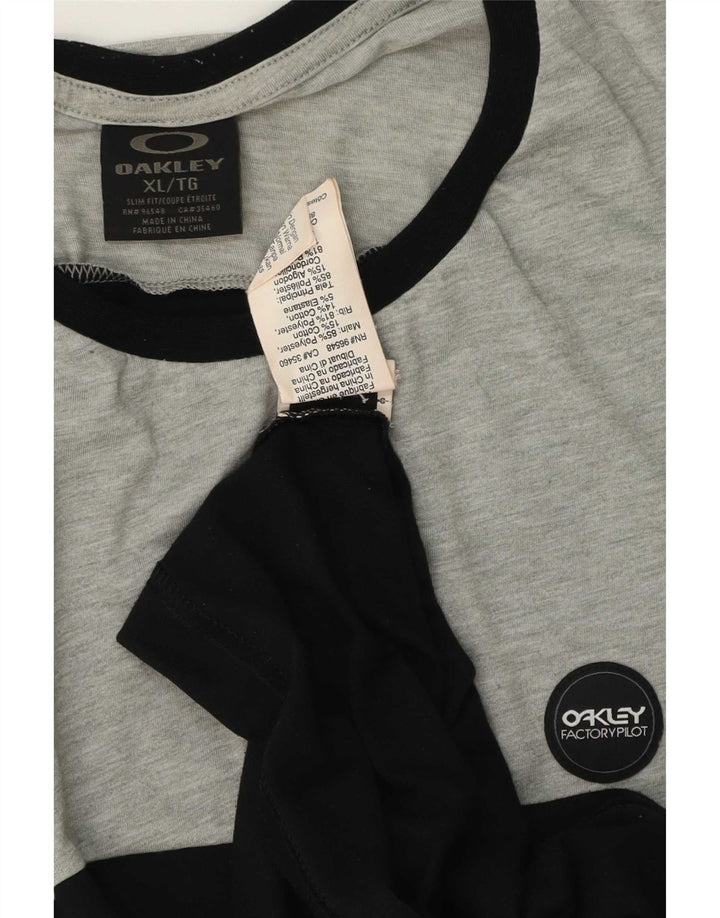 Oakley T-Shirt Homme Top XL Noir Colourblock Polyester