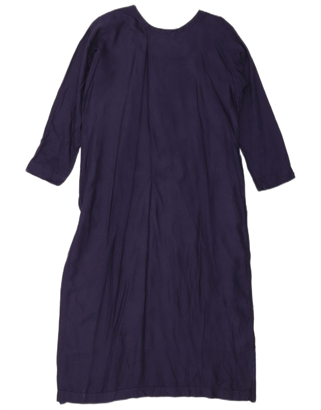 vintage Femme Robe A-Line EU 38 Moyen Bleu Marine Géométrique