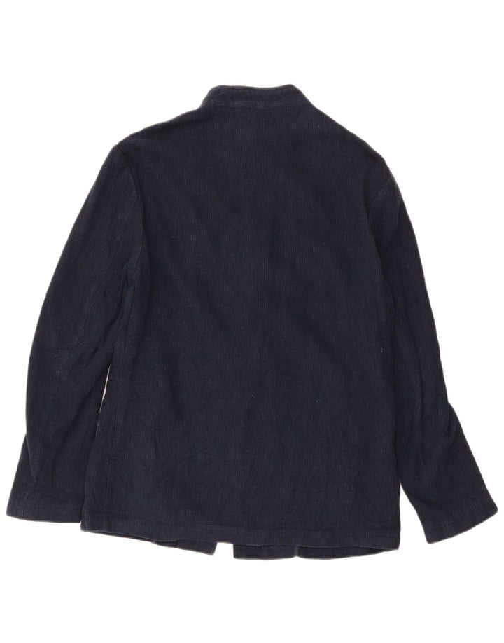 ZARA Mens Duffle Jacket UK 38 Medium Navy Blue Lin