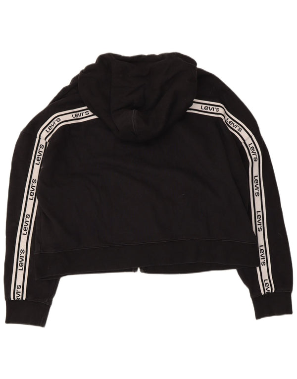 Levi's Pull à capuche surdimensionné avec fermeture éclair pour femme UK 16 Large Noir