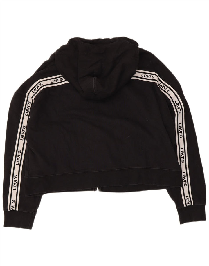 Levi's Pull à capuche surdimensionné avec fermeture éclair pour femme UK 16 Large Noir