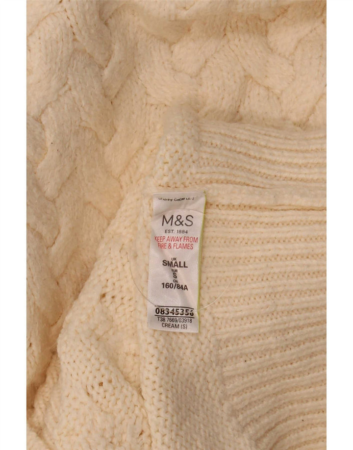 Marks & Spencer Pull col roulé pour femme UK 10 Small Beige