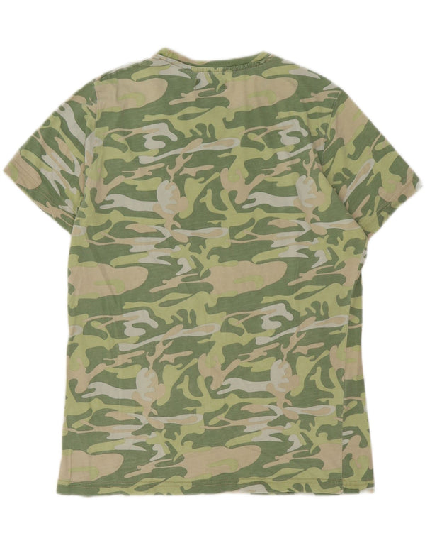 Jeep T-Shirt Graphique Homme Top XL Vert Camouflage