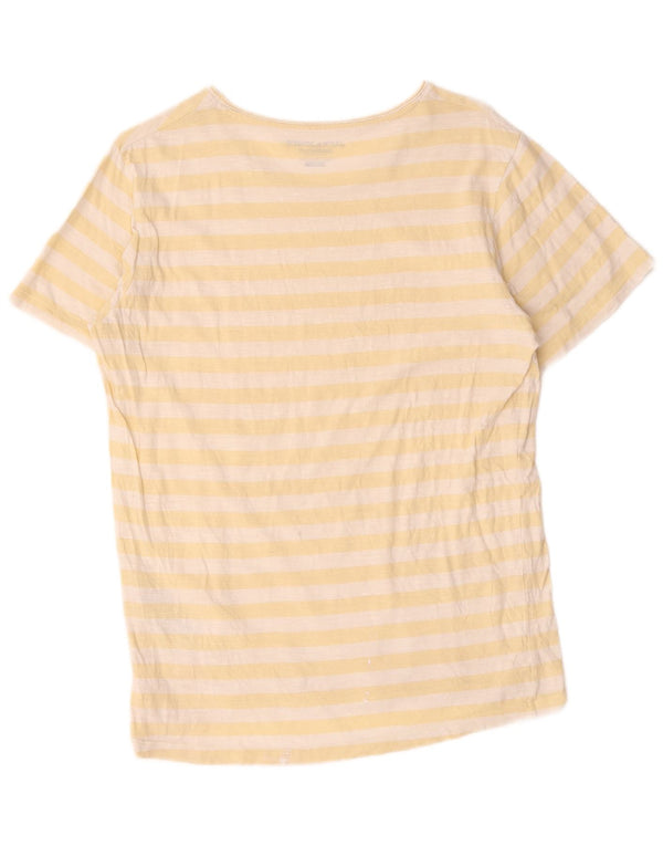 Jack & Jones T-Shirt Top Coton Rayé Jaune Moyen Homme