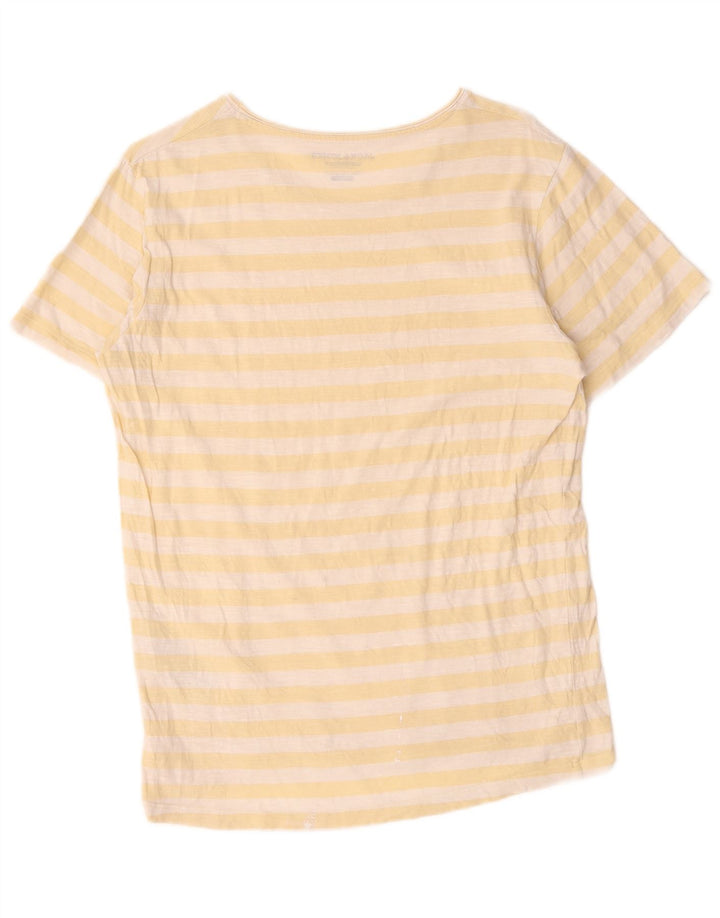Jack & Jones T-Shirt Top Coton Rayé Jaune Moyen Homme