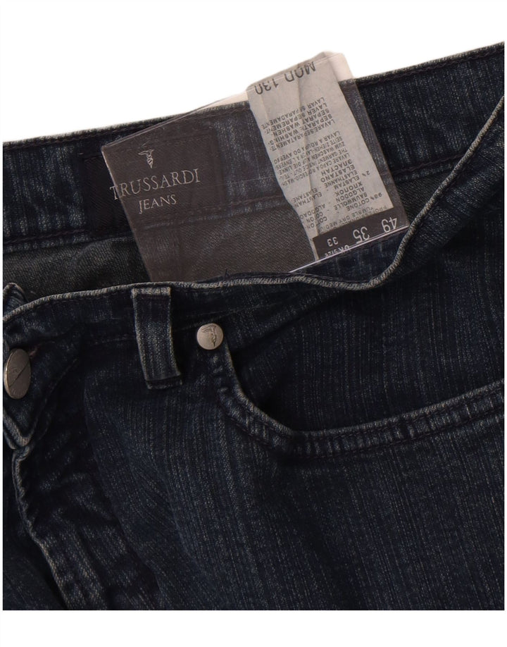 Trussardi Jean Droit W33 L27 Bleu Coton Homme
