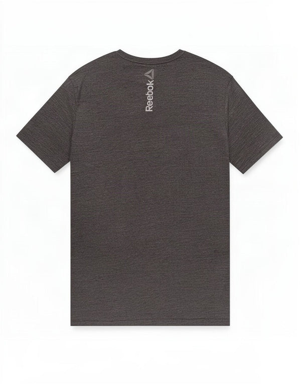 Reebok T-Shirt Graphique Homme Large Gris Polyester