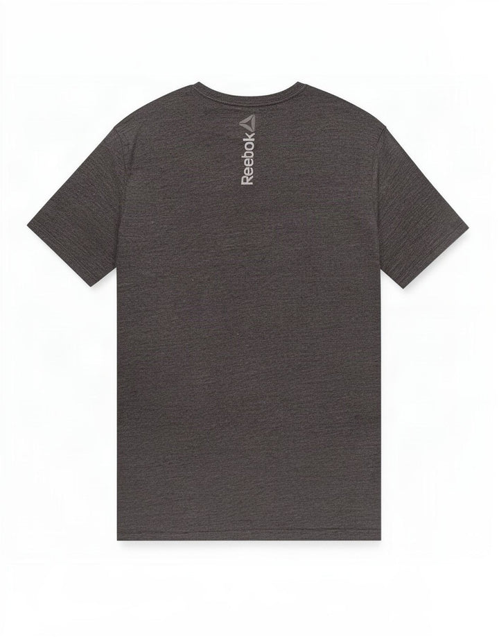 Reebok T-Shirt Graphique Homme Large Gris Polyester