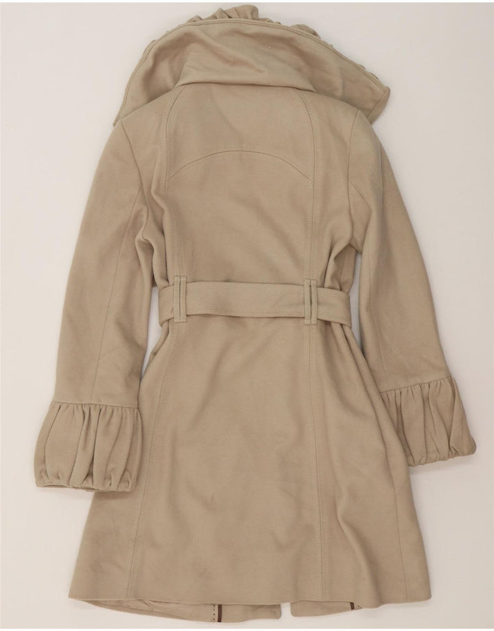 Zara Femme Trench Coat UK 10 Petite Laine Grise