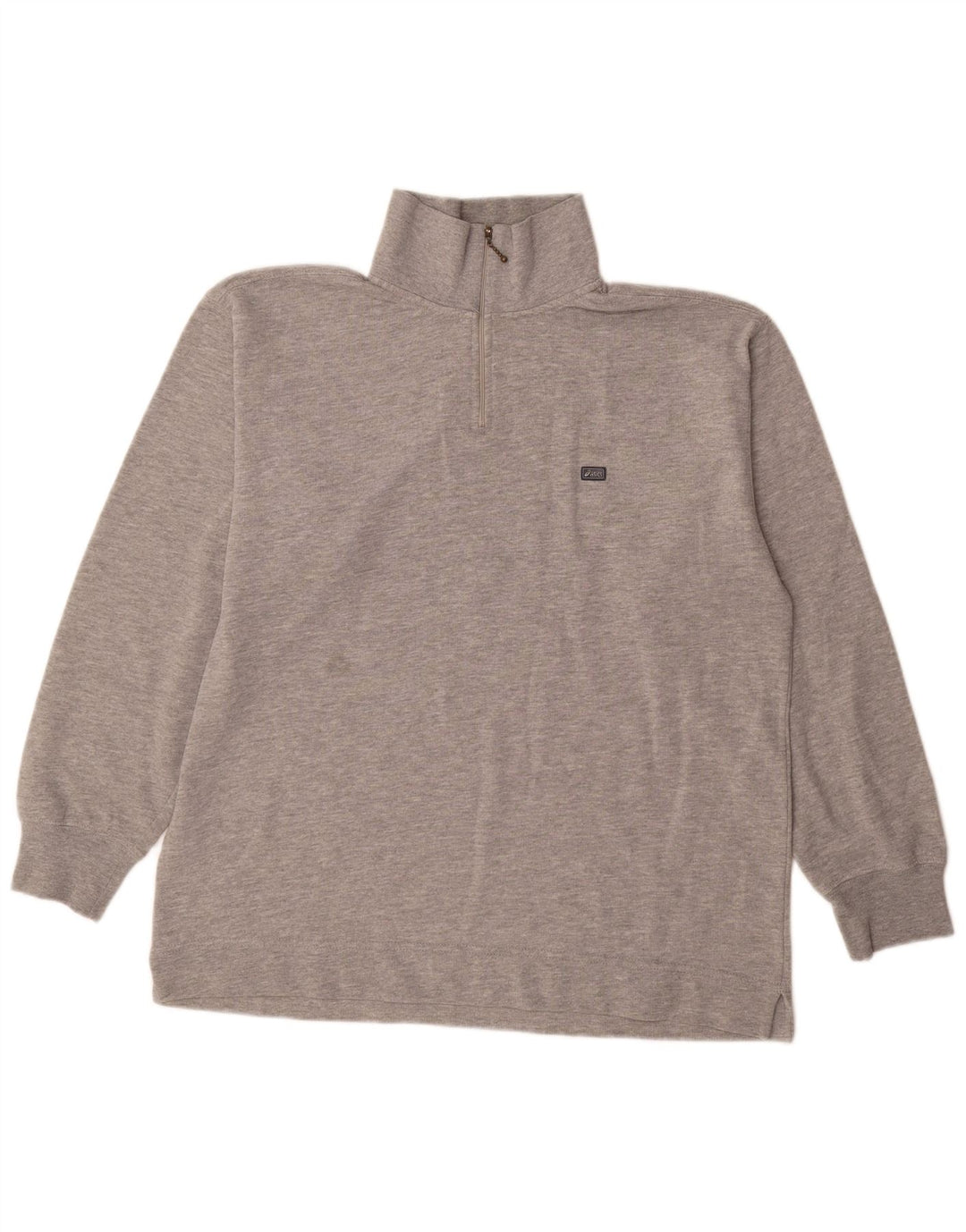 Asics Sweat-shirt à col zippé pour hommes, grand gris