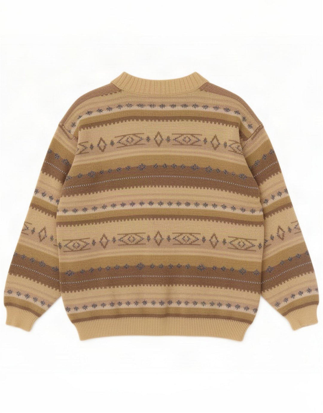 Settebello Cardigan pour homme grand marron géométrique