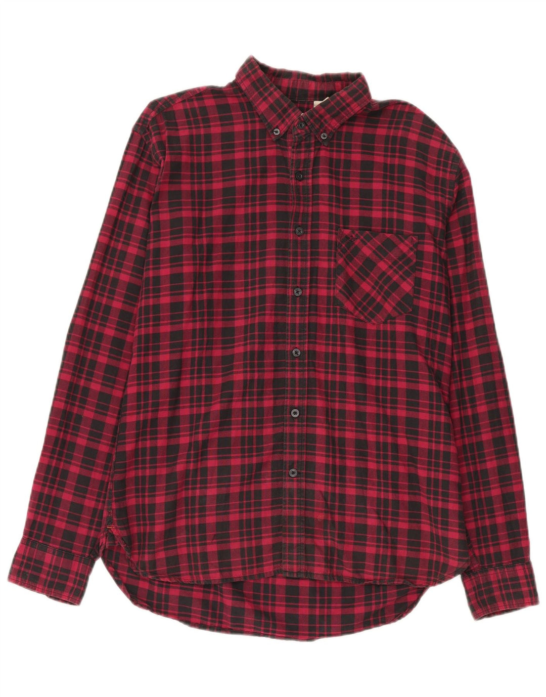Dockers Chemise en Flanelle Coupe Standard Homme Rouge Moyen à Carreaux en Coton
