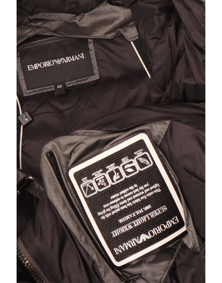 Emporio Armani Veste matelassée à capuche IT 50 Gris Moyen Polyamide Homme