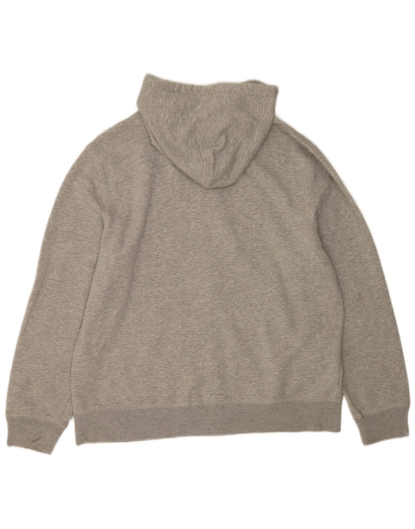 Gap Pull à capuche zippé graphique pour homme XL en coton moucheté gris