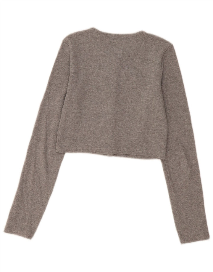 Zara Womens Crop Top UK 8 Petit Gris