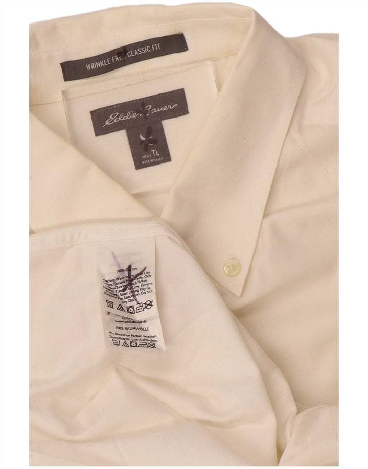 EDDIE BAUER Chemise classique pour homme en coton blanc cassé