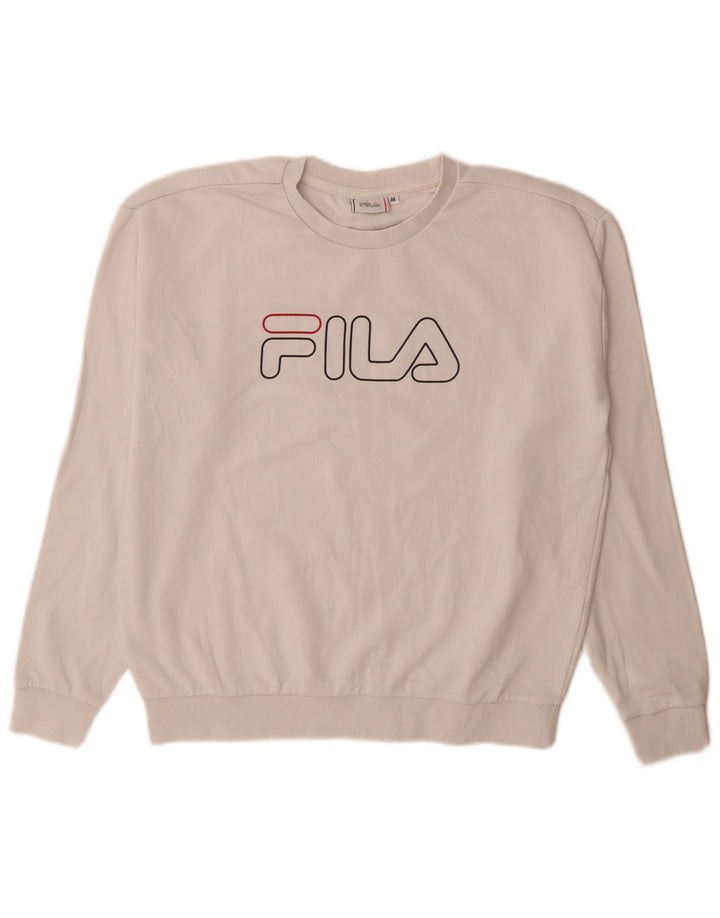 Fila Sweat-shirt graphique pour femme UK 14 Blanc moyen