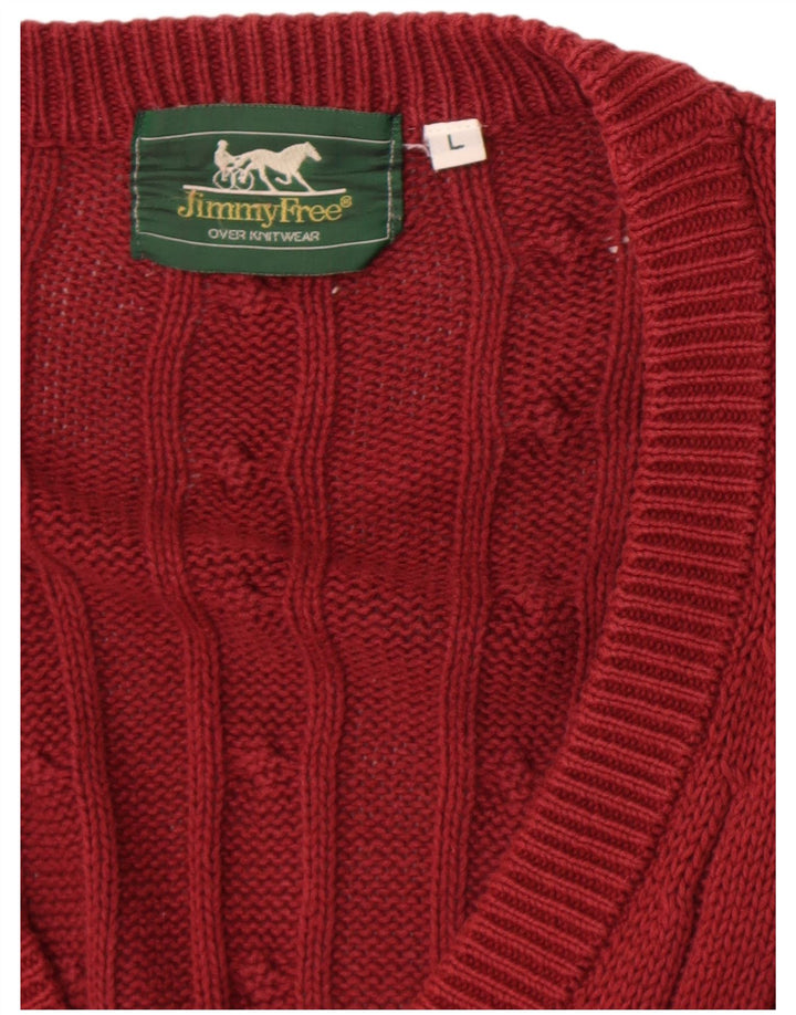 VINTAGE Pull Cardigan Homme Grand Bordeaux