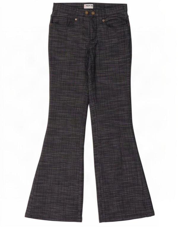 Morgan Pantalon décontracté évasé pour femme EU 38 Medium W28 L32 Bleu marine moucheté