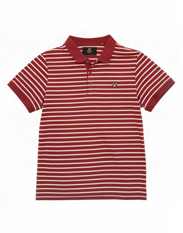 Lyle & Scott Polo Homme 2XL Coton Rayé Marron