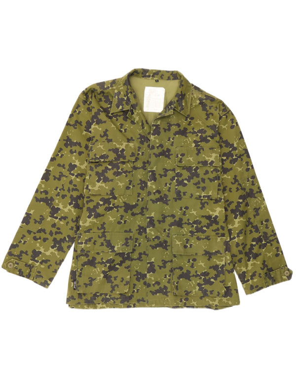 veste militaire vintage pour homme UK 40 Grand camouflage vert polyester