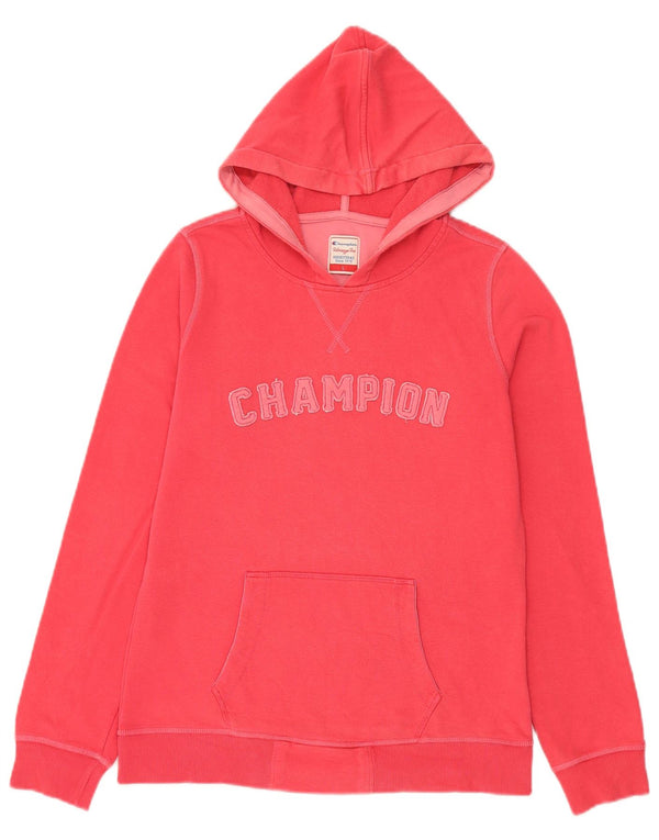 Champion Pull à capuche graphique pour femme UK 14 Grand coton rose