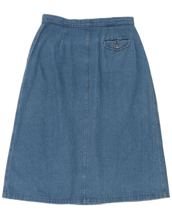 L.L.Bean Jupe portefeuille en jean pour femme W32 en coton bleu moyen