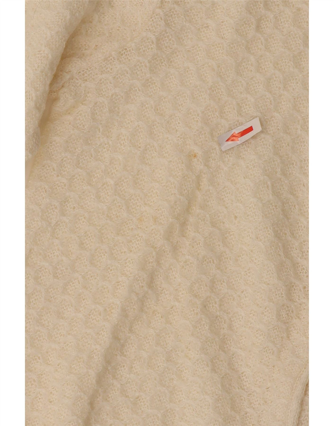 vintage Femme Cardigan Pull UK 10 Petit Off White