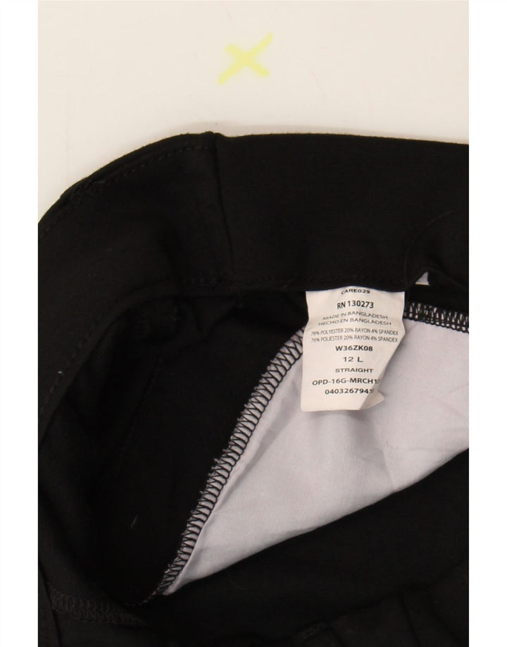 LEE Womens Straight Casual Trousers US 12 Large W32 L34 Black Polyester Vintage Lee and Second-Hand Lee from Messina Hembry 