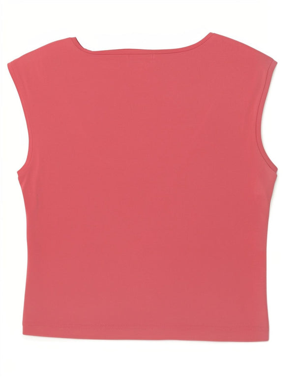 Ted Baker Womens Crop Top Size 4 Large Pink Modal