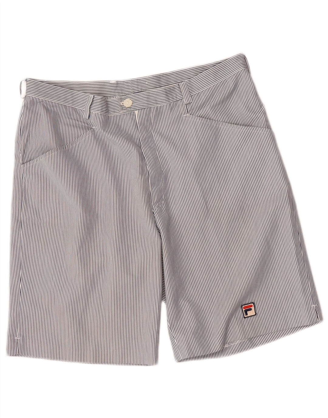 Fila Short décontracté pour femme W32 Large Bleu à fines rayures