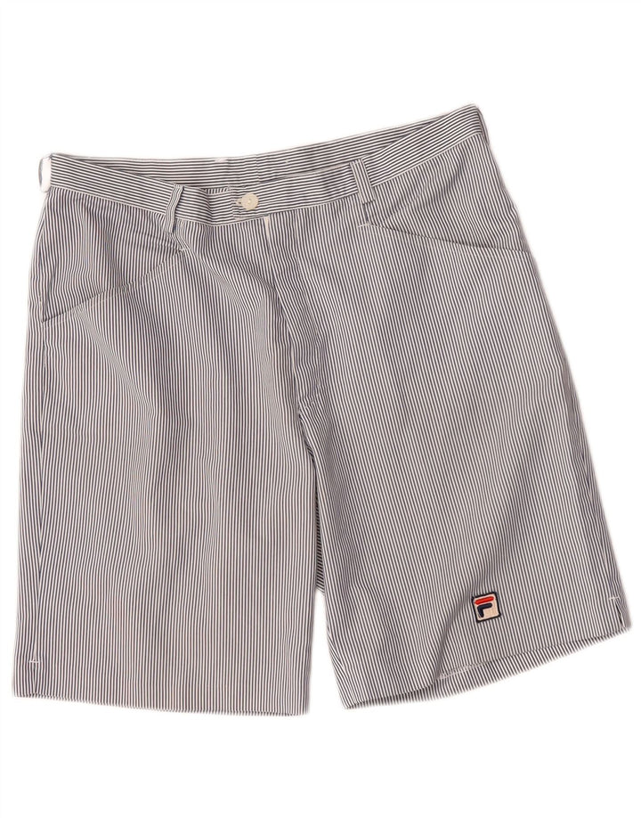 Fila Short décontracté pour femme W32 Large Bleu à fines rayures