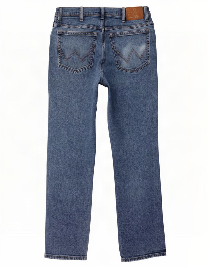Wrangler Jean droit régulier pour homme W34 L32 en coton bleu