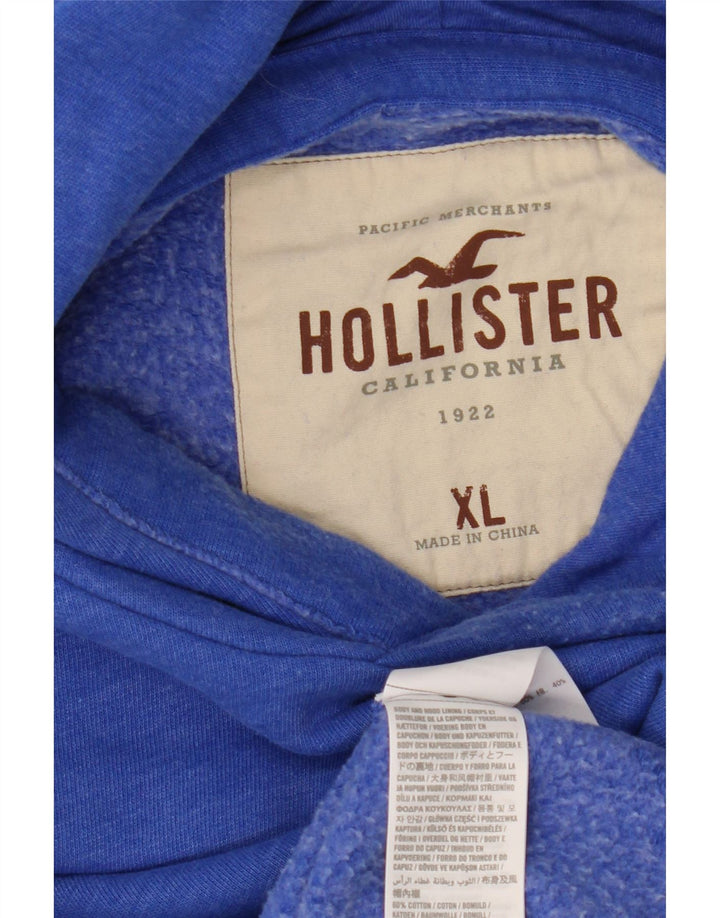 HOLLISTER Pull à capuche pour homme XL Bleu Coton