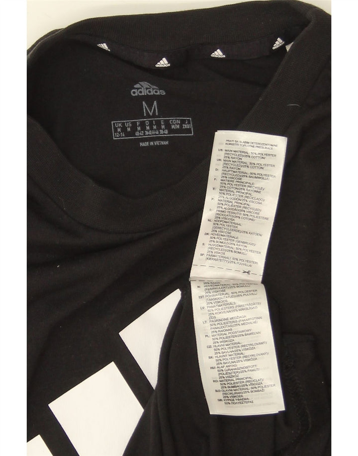 Adidas Débardeur graphique pour femme UK 14 Medium Noir Polyester