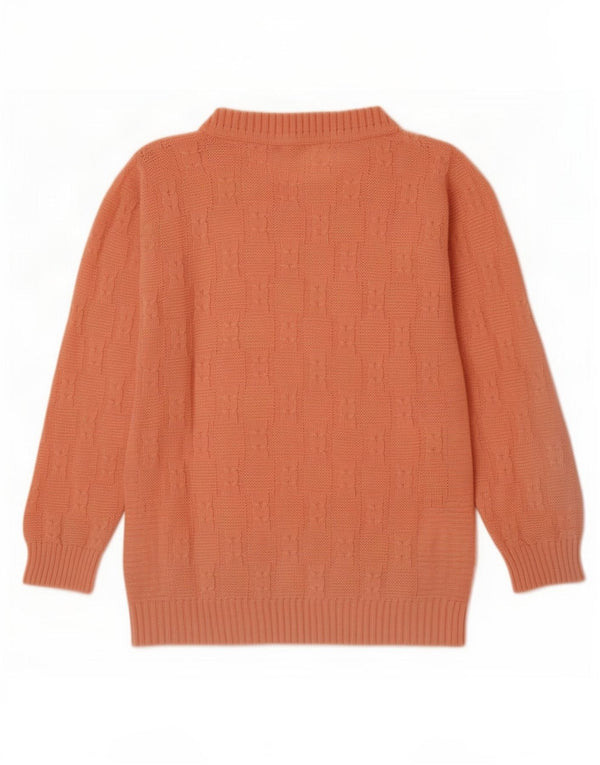 vintage Femmes Bateau Cou Jumper Pull UK 14 Rose Moyen
