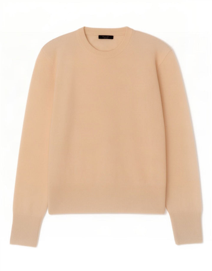 Massimo Dutti Pull ras du cou pour femme UK 14 Beige moyen