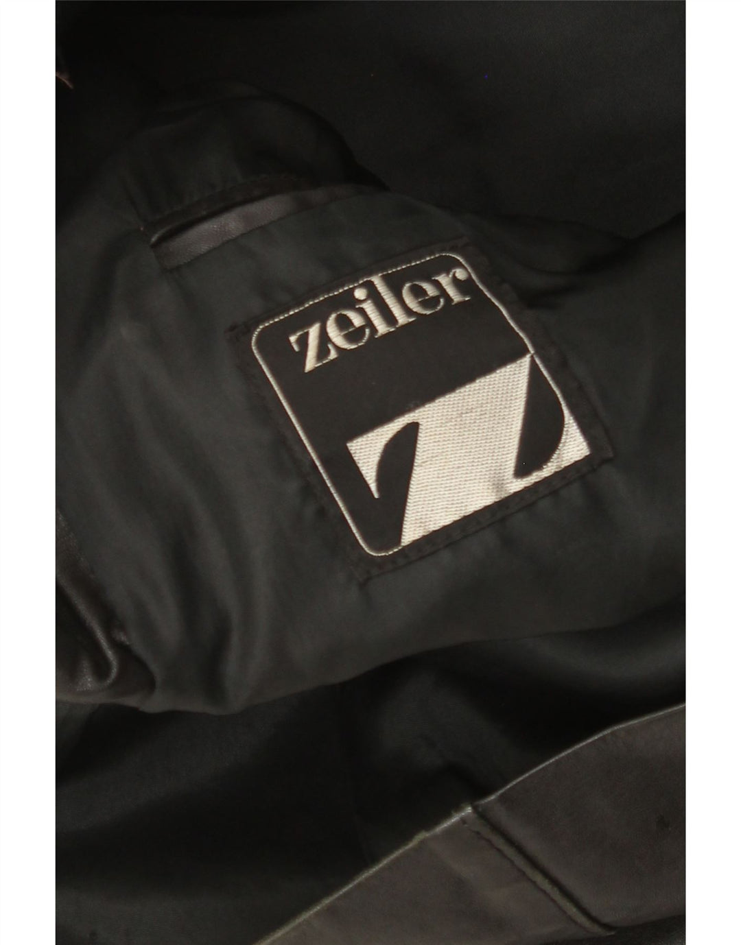 Zeiler Veste en cuir pour homme UK 40 Large Noir