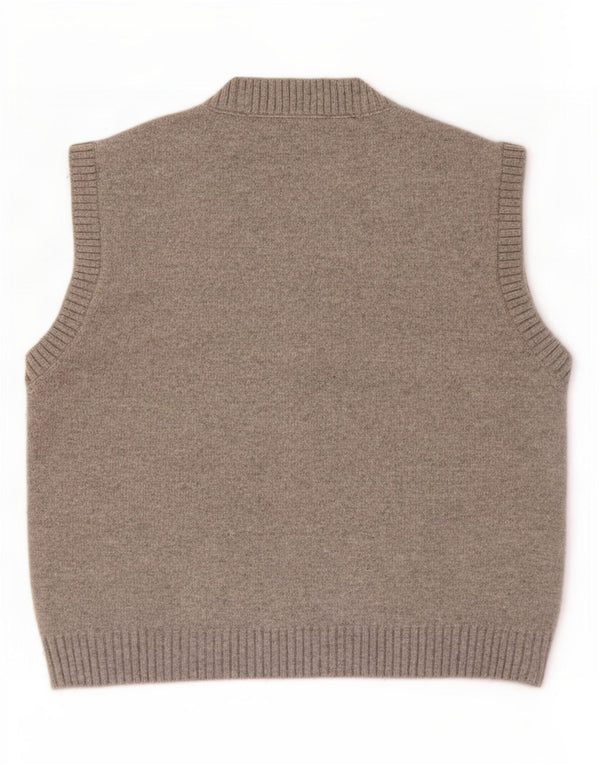 Zara Womens Vest Tank Top UK 16 Large Laine Grise