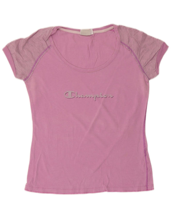 Champion T-Shirt Graphique Femme UK 12 Rose Moyen