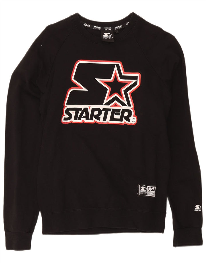 Starter Sweat-shirt graphique pour homme Petit coton noir