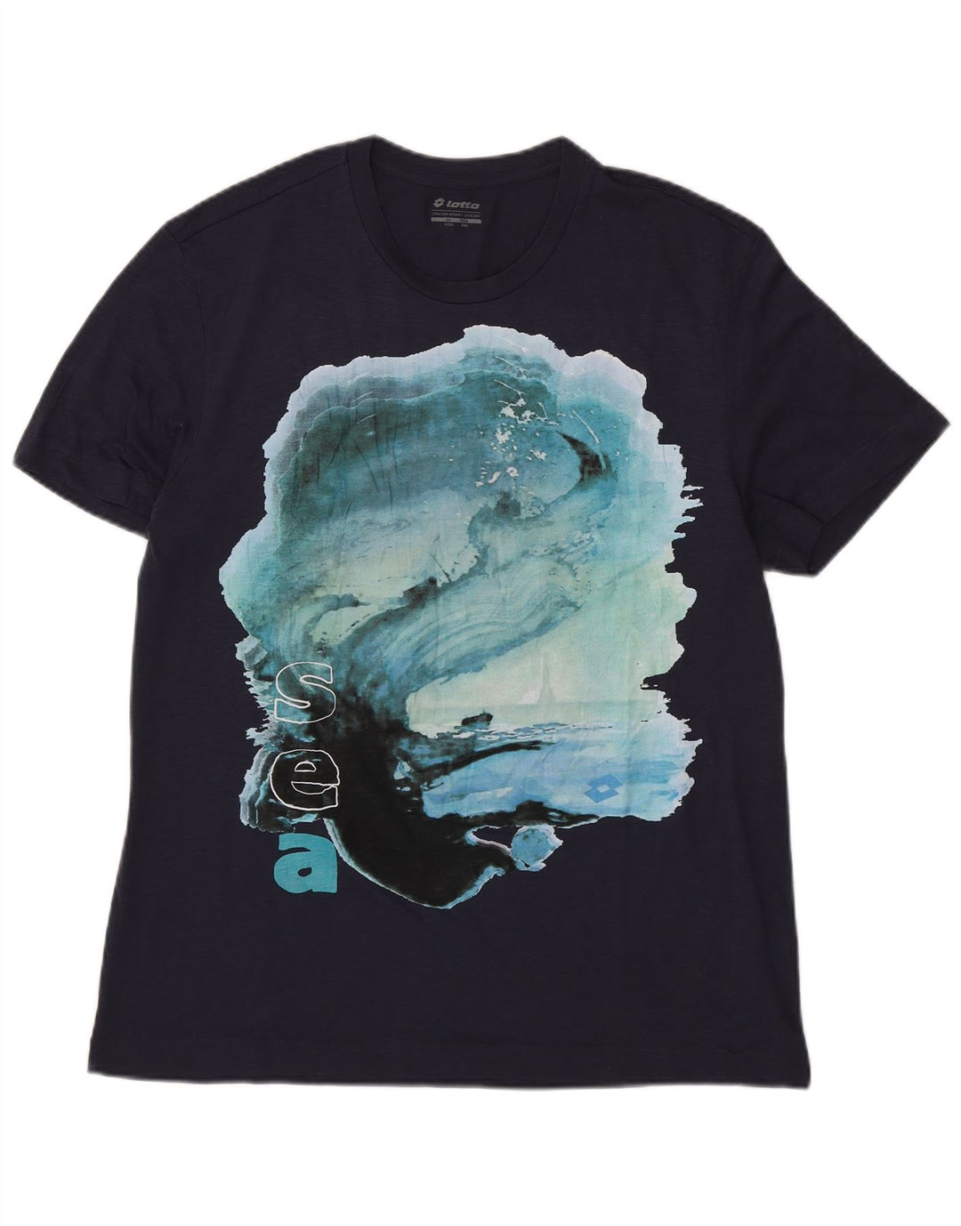 Lotto T-Shirt Graphique Homme Top 3XL Bleu Marine Polyester