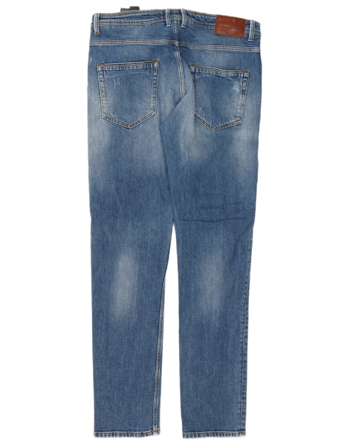 Zara Jean slim pour homme EU 42 Large W32 L32 Bleu