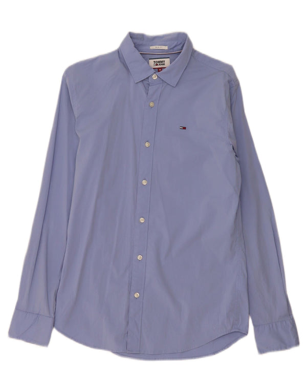 Tommy Hilfiger Chemise Slim Fit Homme Bleu Moyen Coton